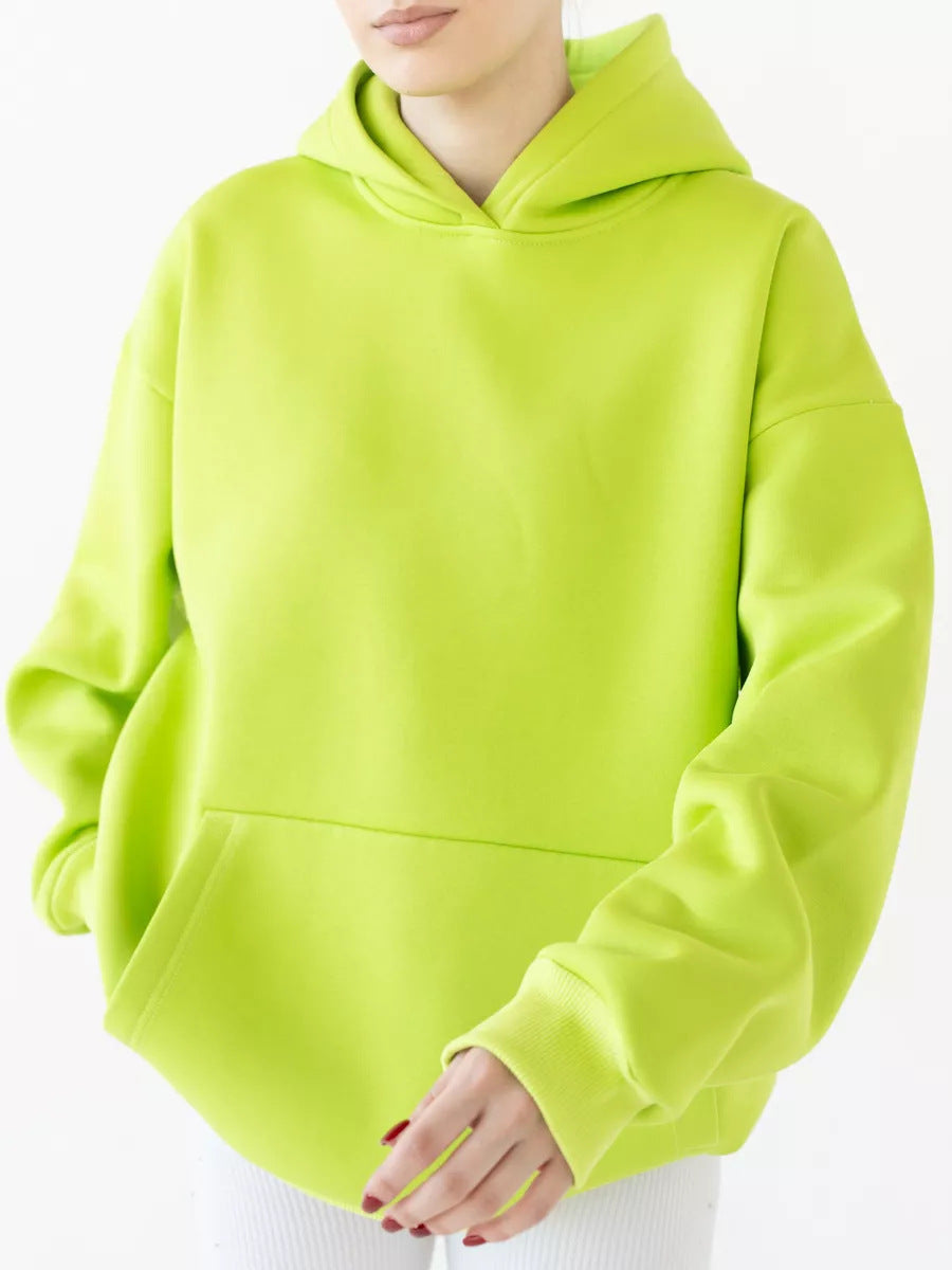 Women's Oversized Fleece Hoodie With Kangaroo Pocket
