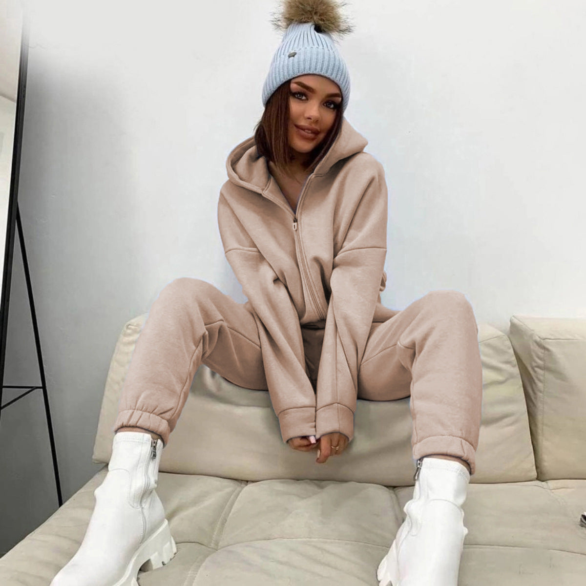 Women's Fleece-Lined Hoodie And Jogger Set
