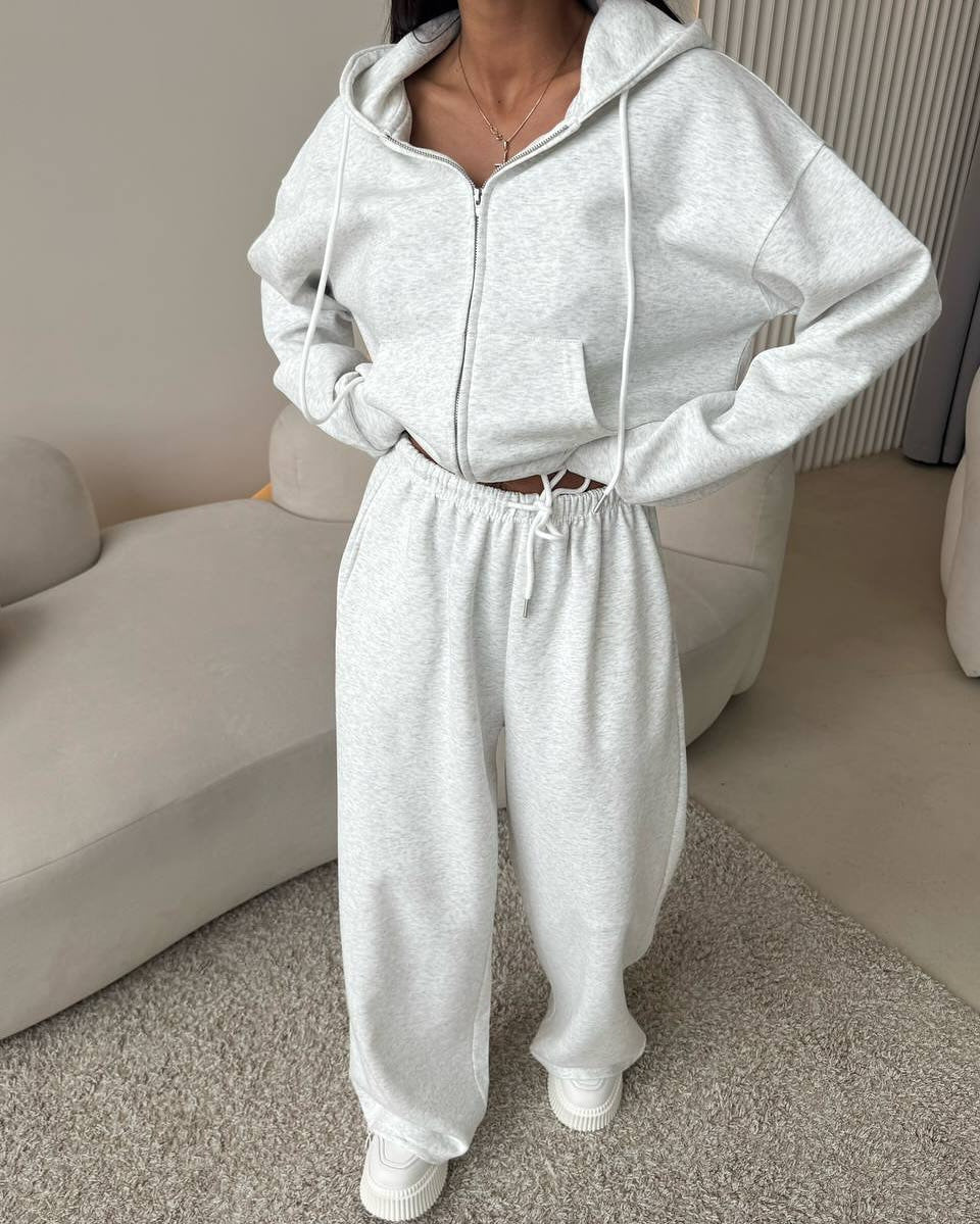 Women's Wide-Leg High-Waisted Lounge Pants With Pockets