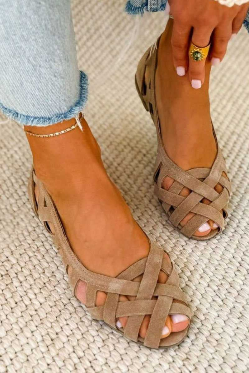 Women's woven orthopedic sandals styled for everyday wear