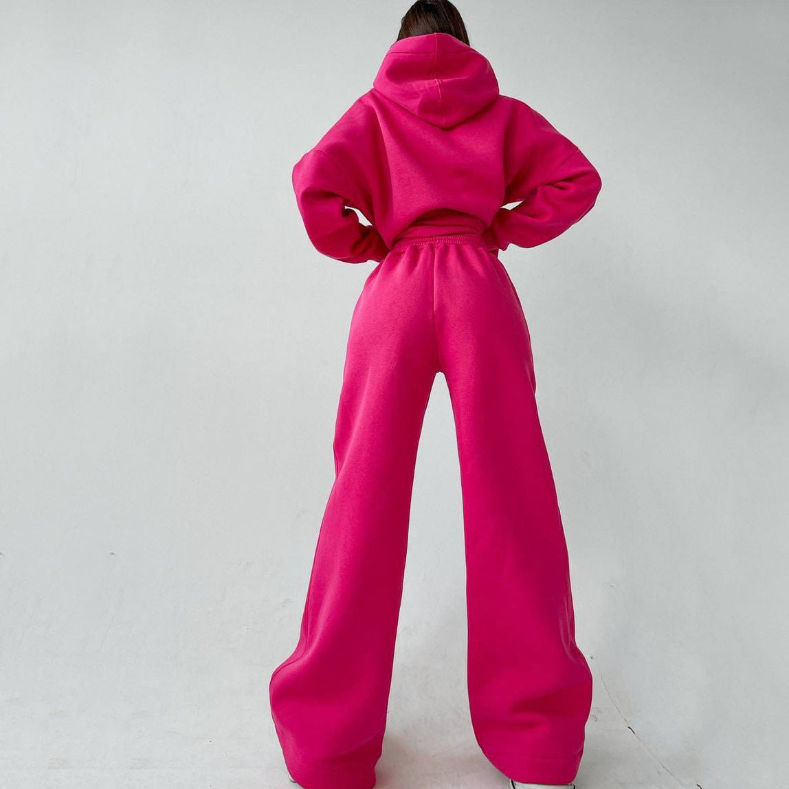 Women's Oversized Hoodie And Flare Pants Set