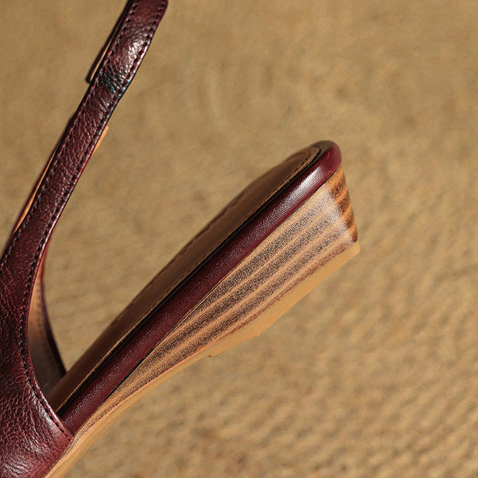Genuine leather slingback flats styled as versatile everyday footwear
