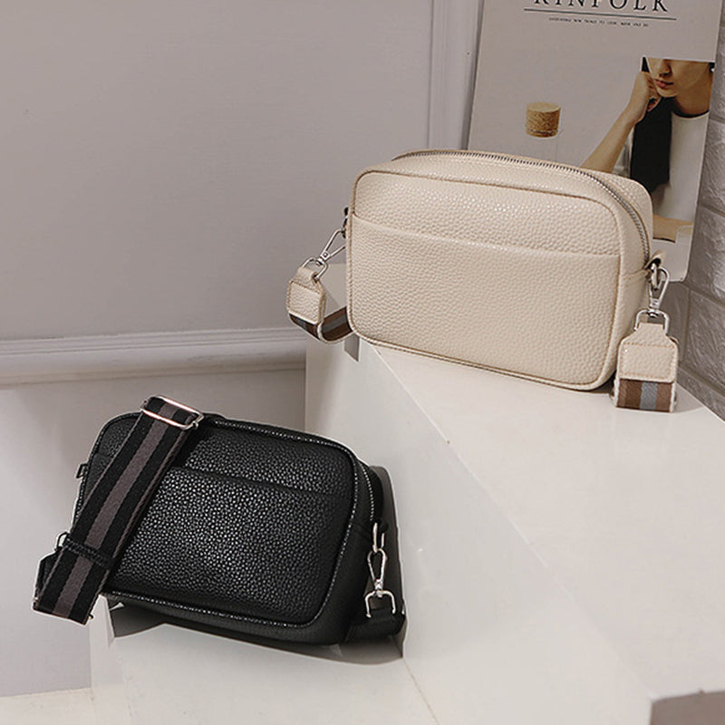 Contrast Strap Crossbody Shoulder Bag