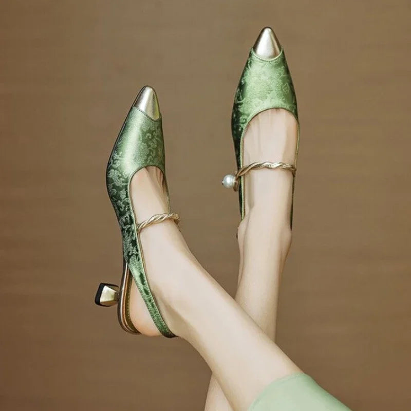 Women's pumps shown as polished work shoes for the office