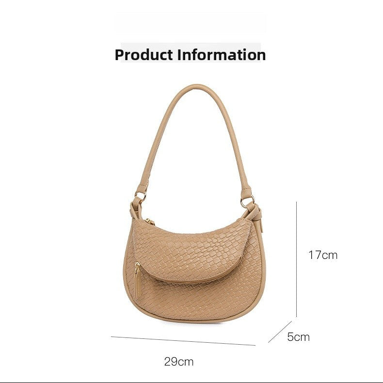 Double Layer Woven Shoulder Bag