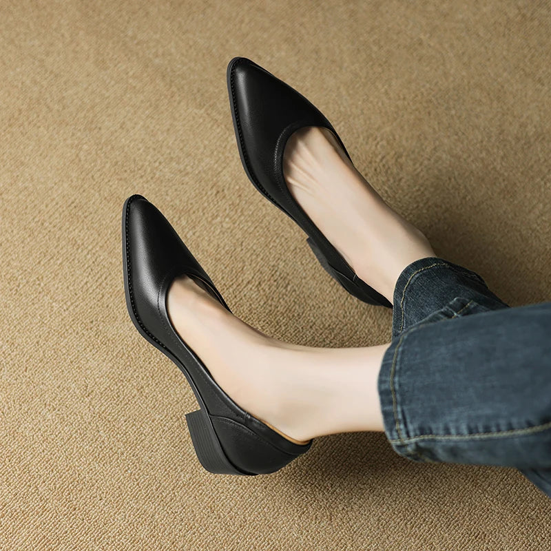 Elegant women's footwear with a polished dress shoe design