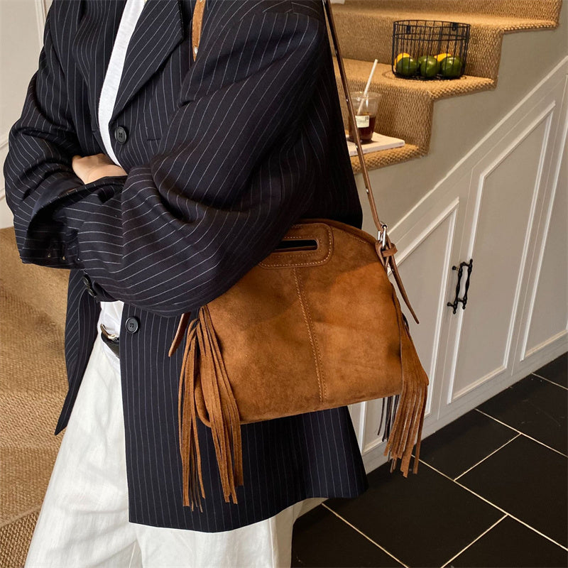 Suede Shoulder Bag