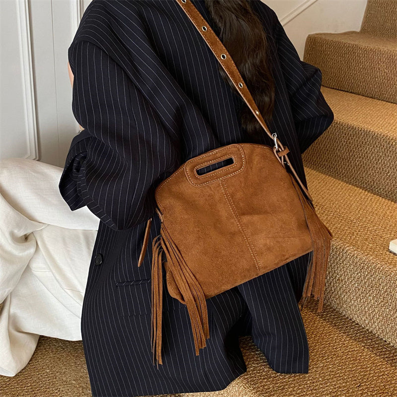 Suede Shoulder Bag