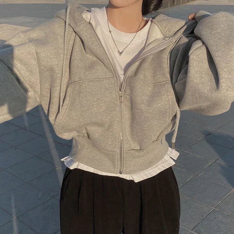 Women's full-zip jacket shown from the back