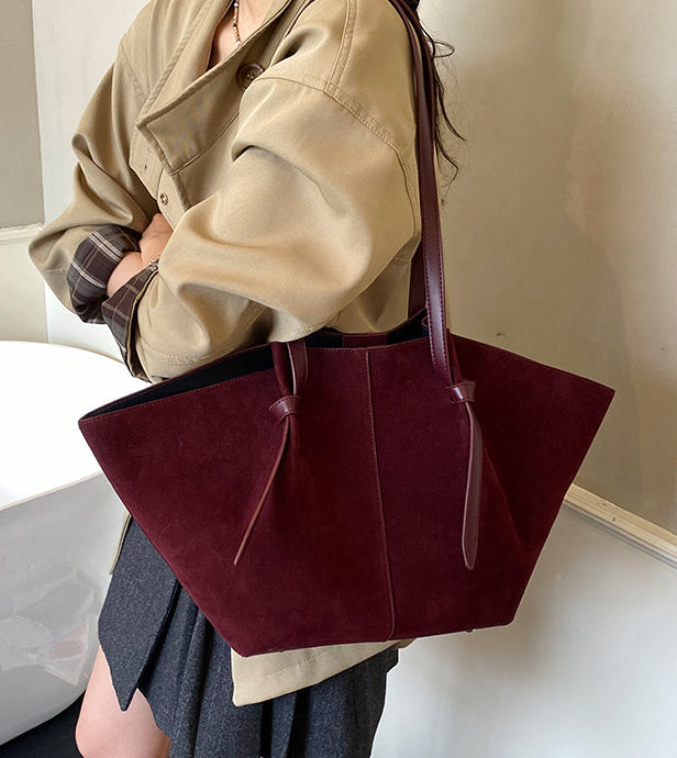Retro Suede Tote Bag