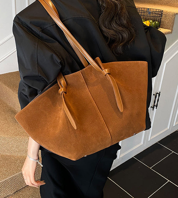 Retro Suede Tote Bag