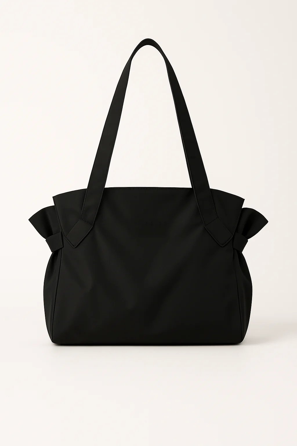 Water-resistant washable tote bag angled to show side profile and roomy shape