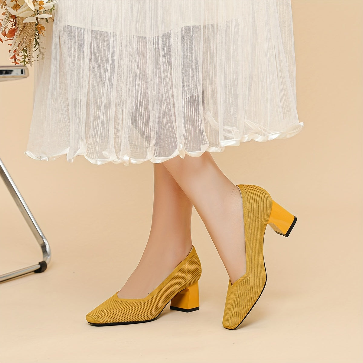 Pair of women's orthopedic heels displayed at a three-quarter angle