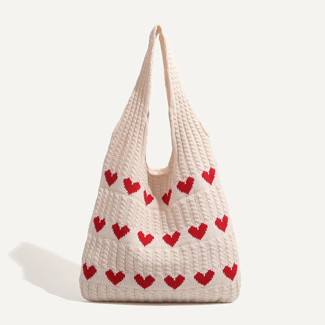 Woven Crochet Shoulder Tote Bag Large Capacity Summer Beach Handbag