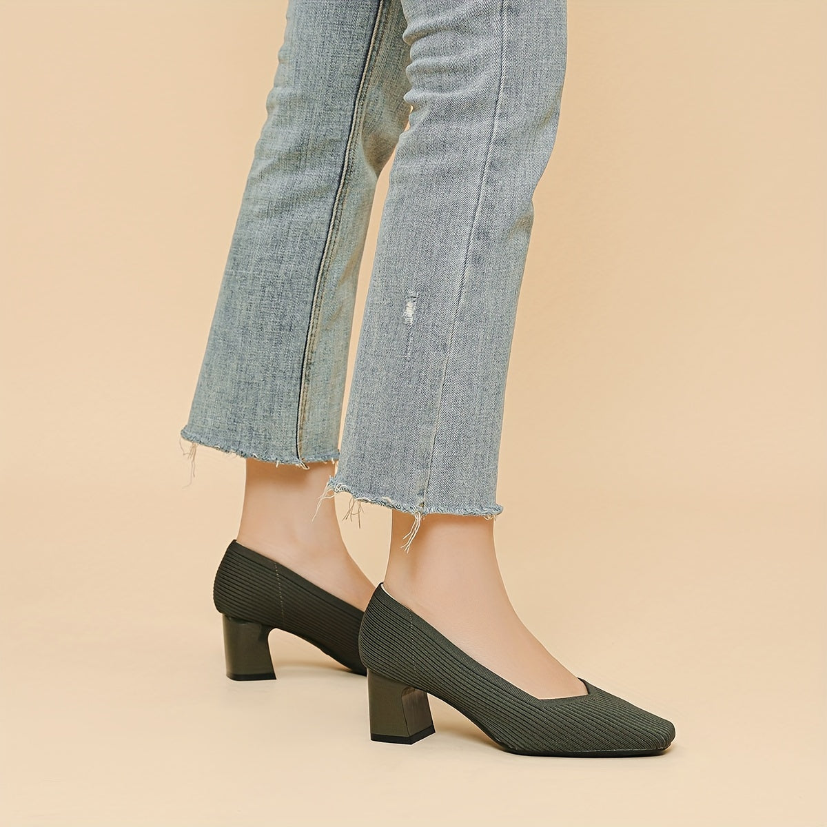 Women's 6 cm orthopedic heels styled for work or events