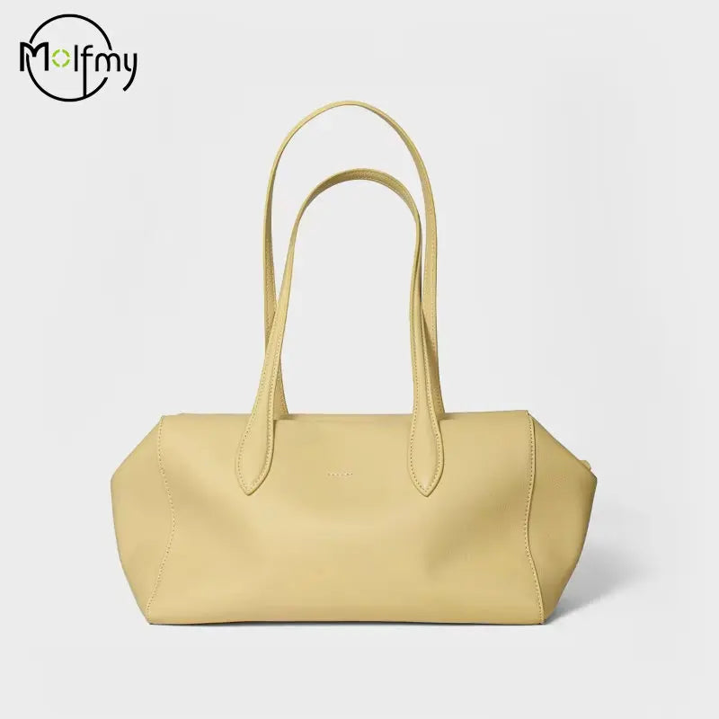 Top-Grain Cowhide Leather Underarm Shoulder Handbag Women's