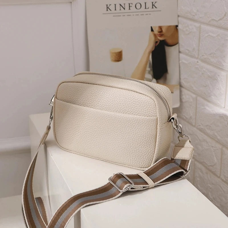Contrast Strap Crossbody Shoulder Bag