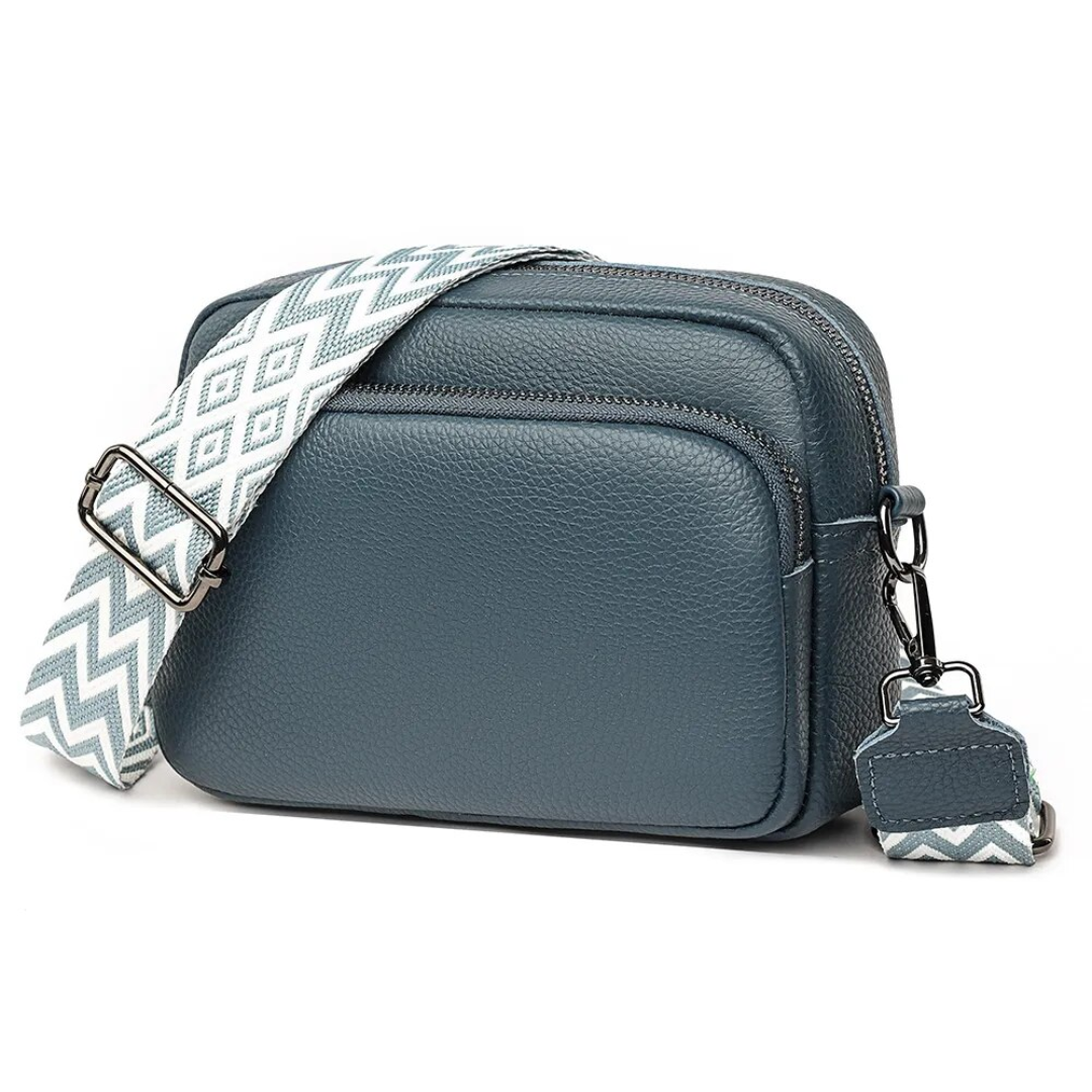 Women's Leather Messenger Bag With Adjustable Strap