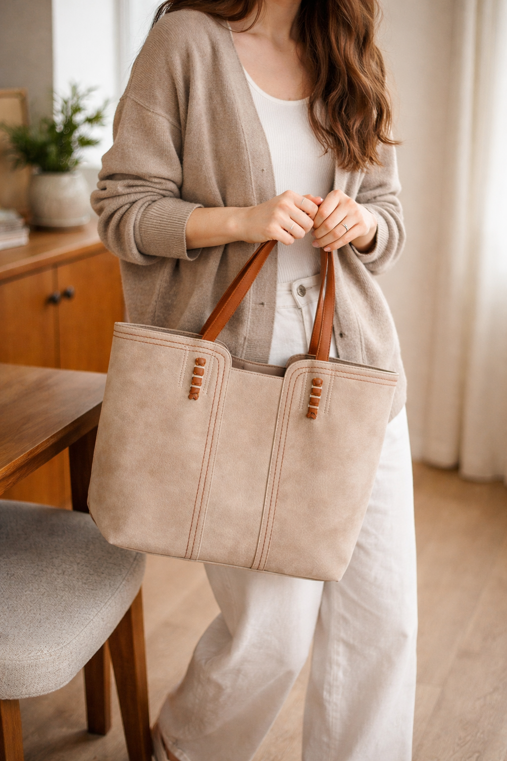Structured Tote Handbag for Women