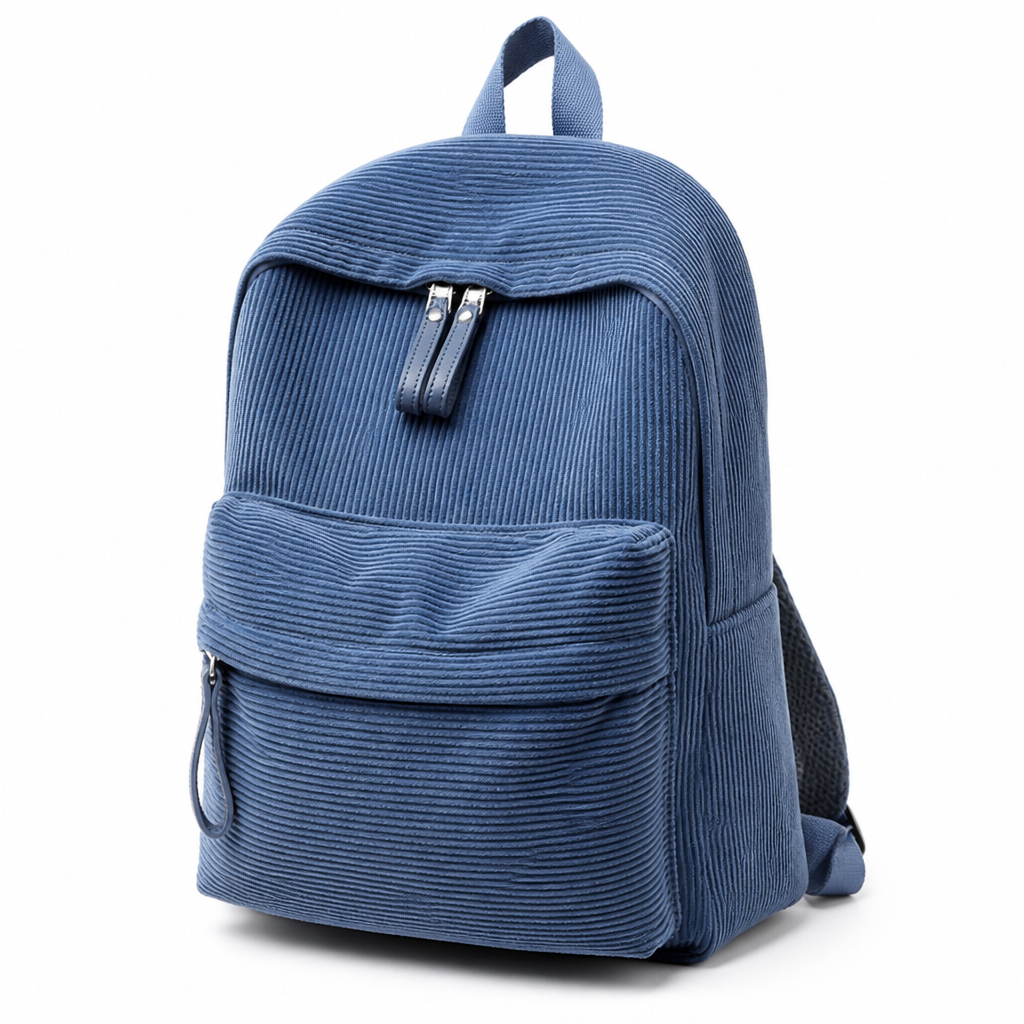 Open structured backpack showing space for everyday belongings