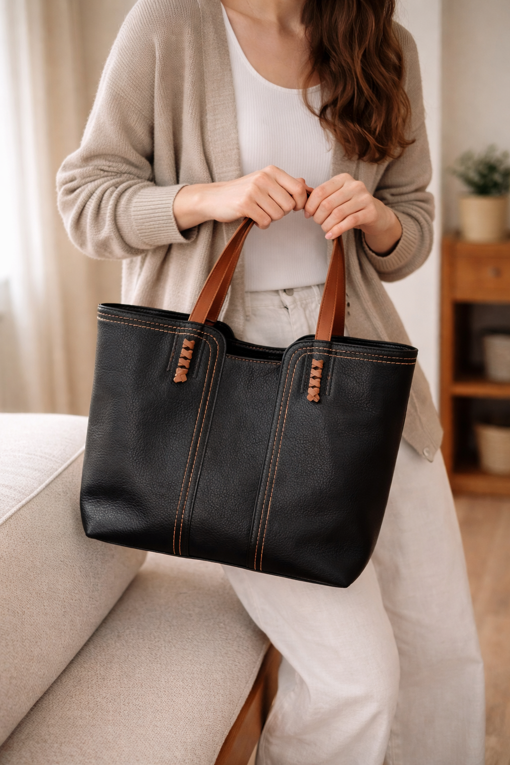 Structured Tote Handbag for Women