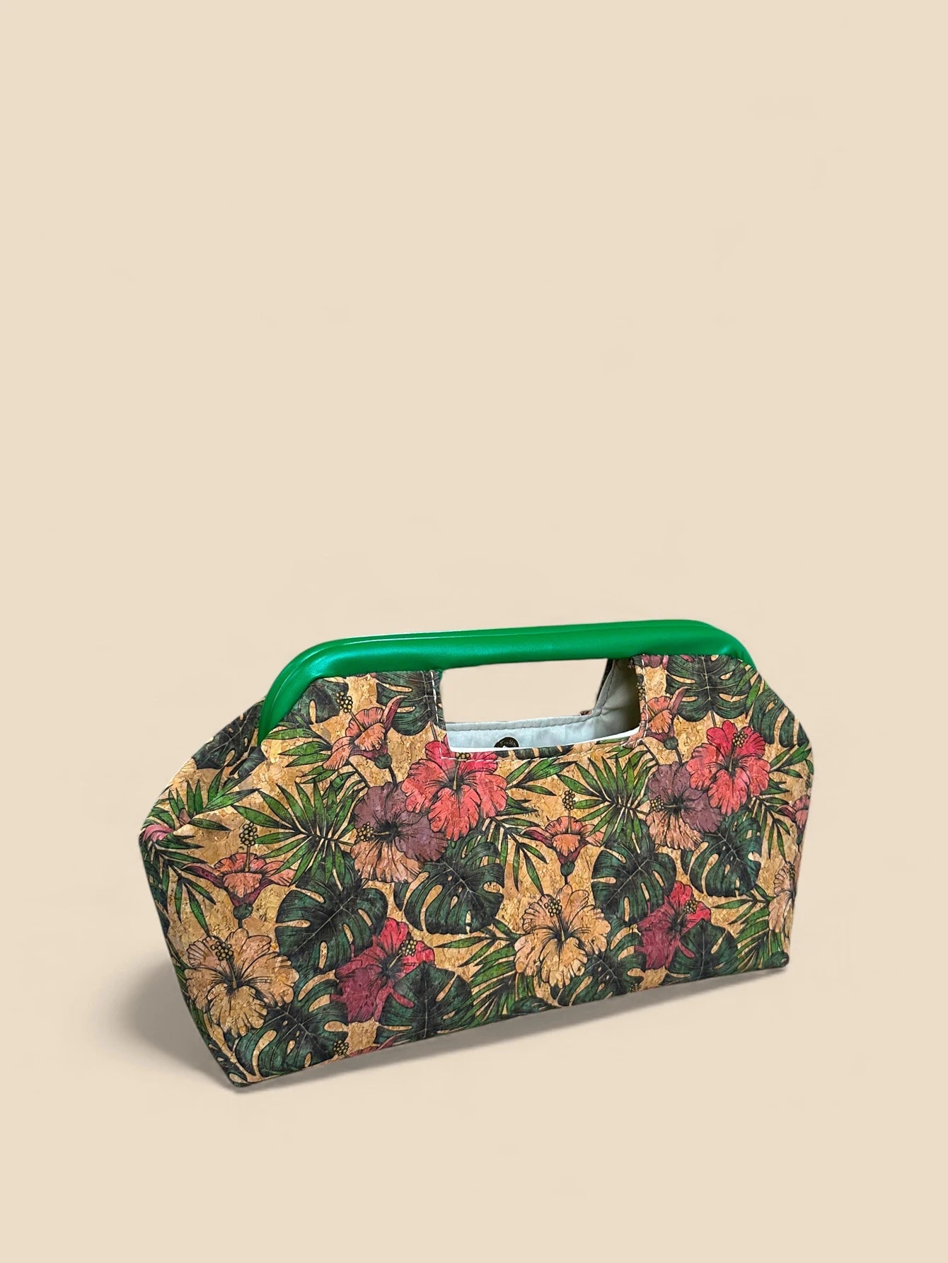 Tropical Floral Print Vintage Handbag