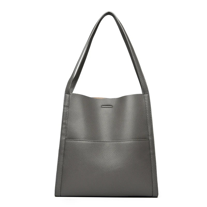 Classic Genuine Leather Crossbody Tote