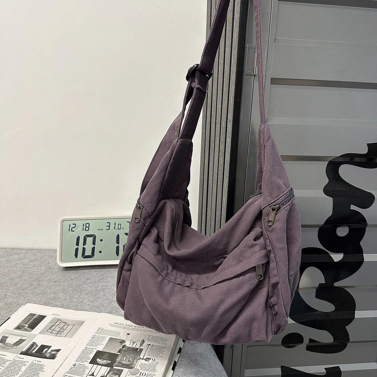 Women's Cotton Canvas Messenger Bag