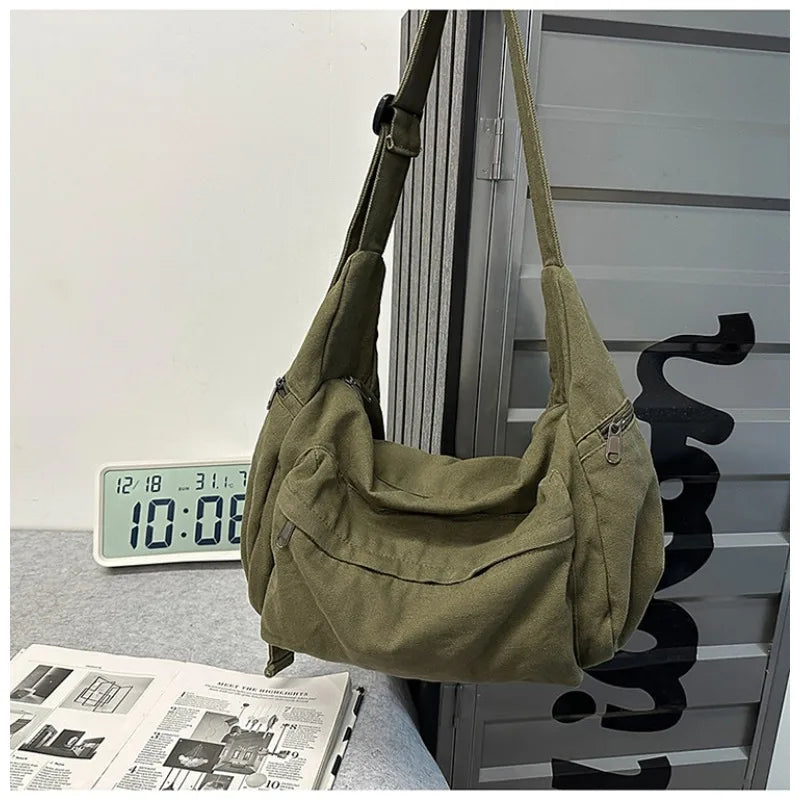Women's Cotton Canvas Messenger Bag