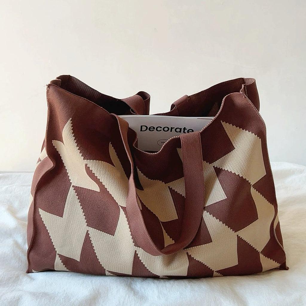 Women's Geometric Print Tote Bag Spacious Casual
