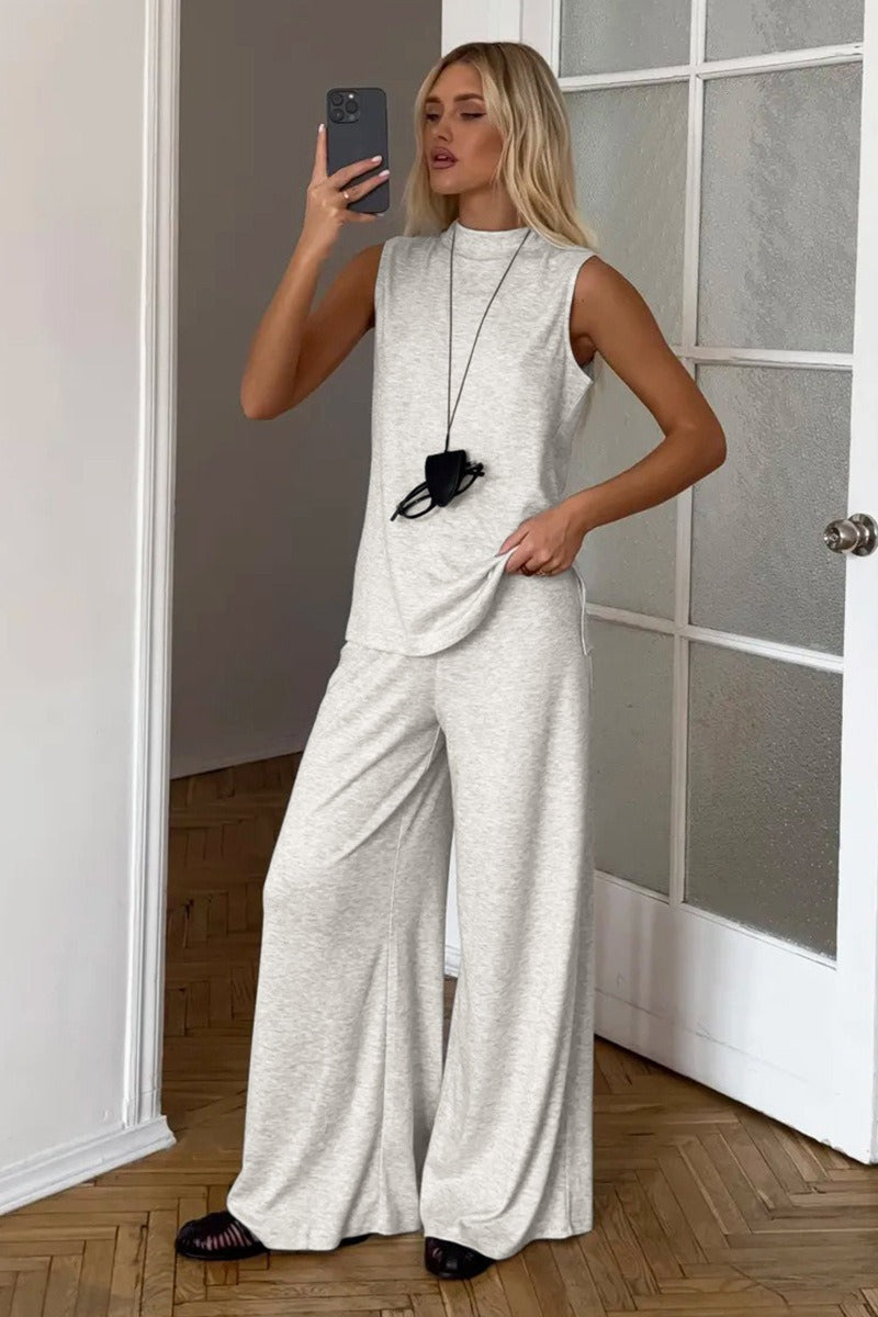 Women's lounge set displayed as a complete two-piece outfit