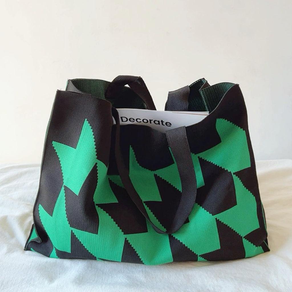 Women's Geometric Print Tote Bag Spacious Casual