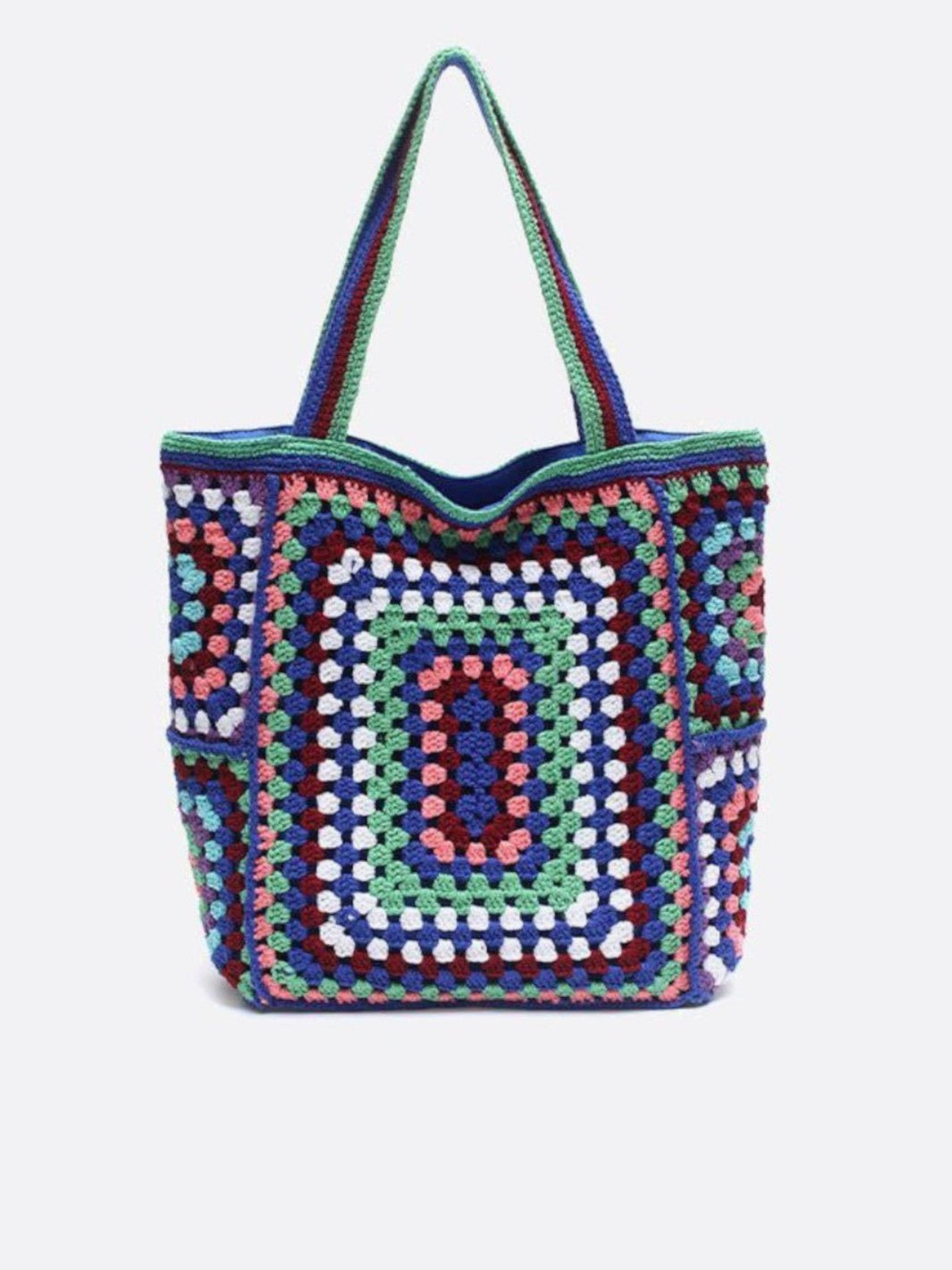 Large Cotton Crochet Beach Tote Bag