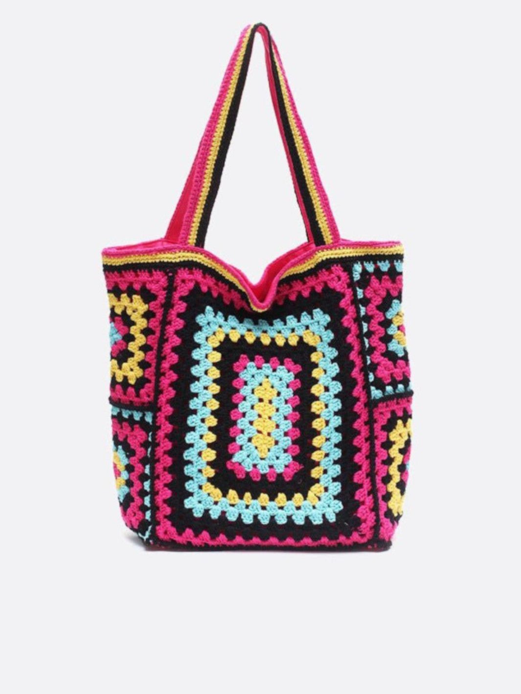 Large Cotton Crochet Beach Tote Bag