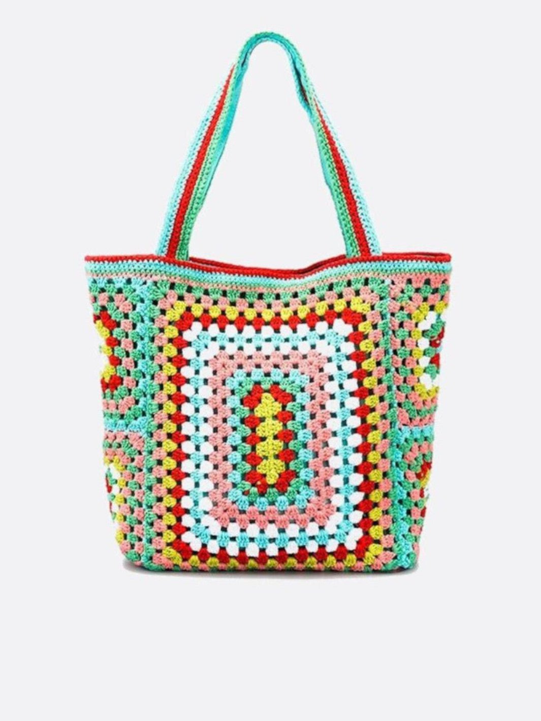 Large Cotton Crochet Beach Tote Bag