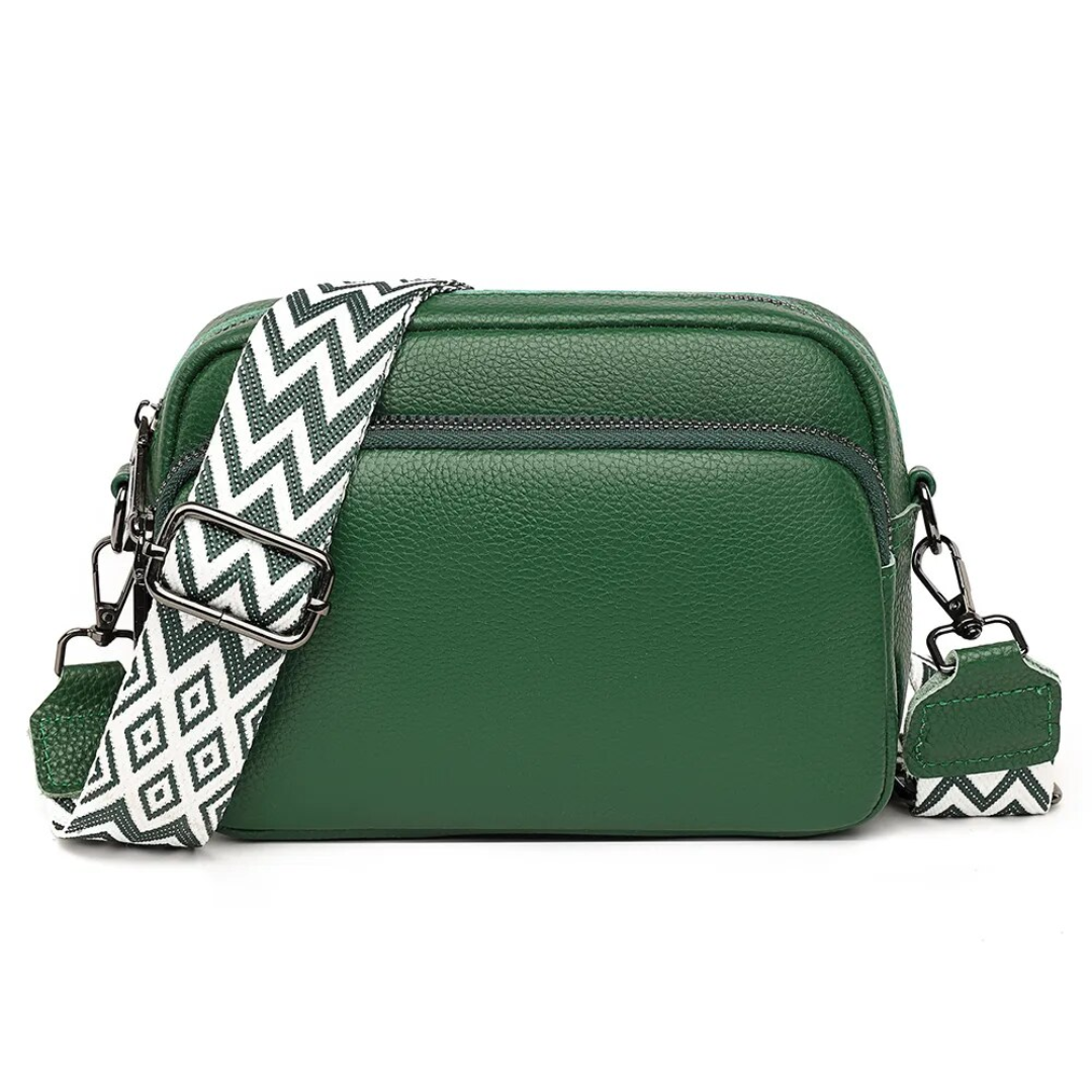 Women's Leather Messenger Bag With Adjustable Strap