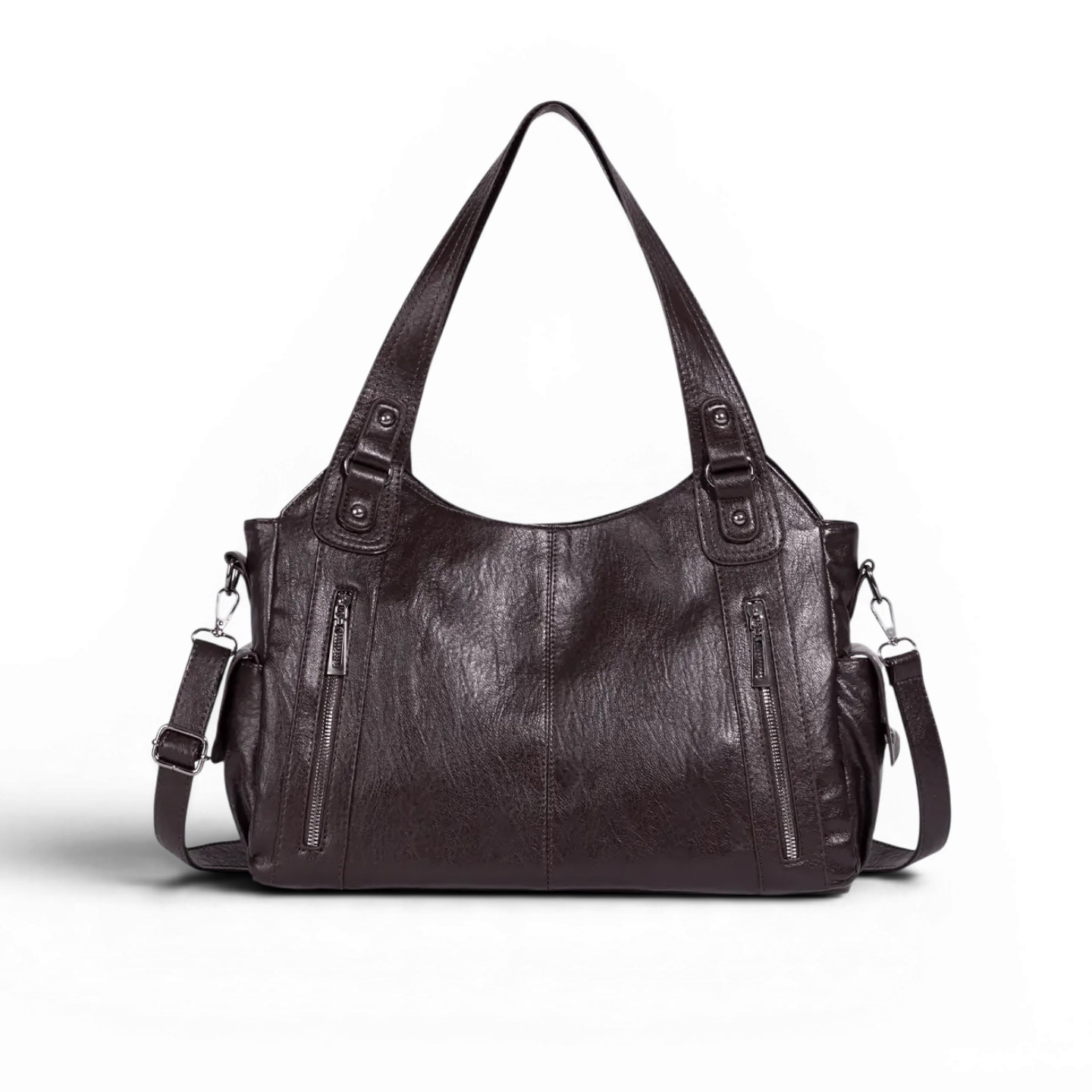 Beige Zip Tote Handbag for Everyday Use