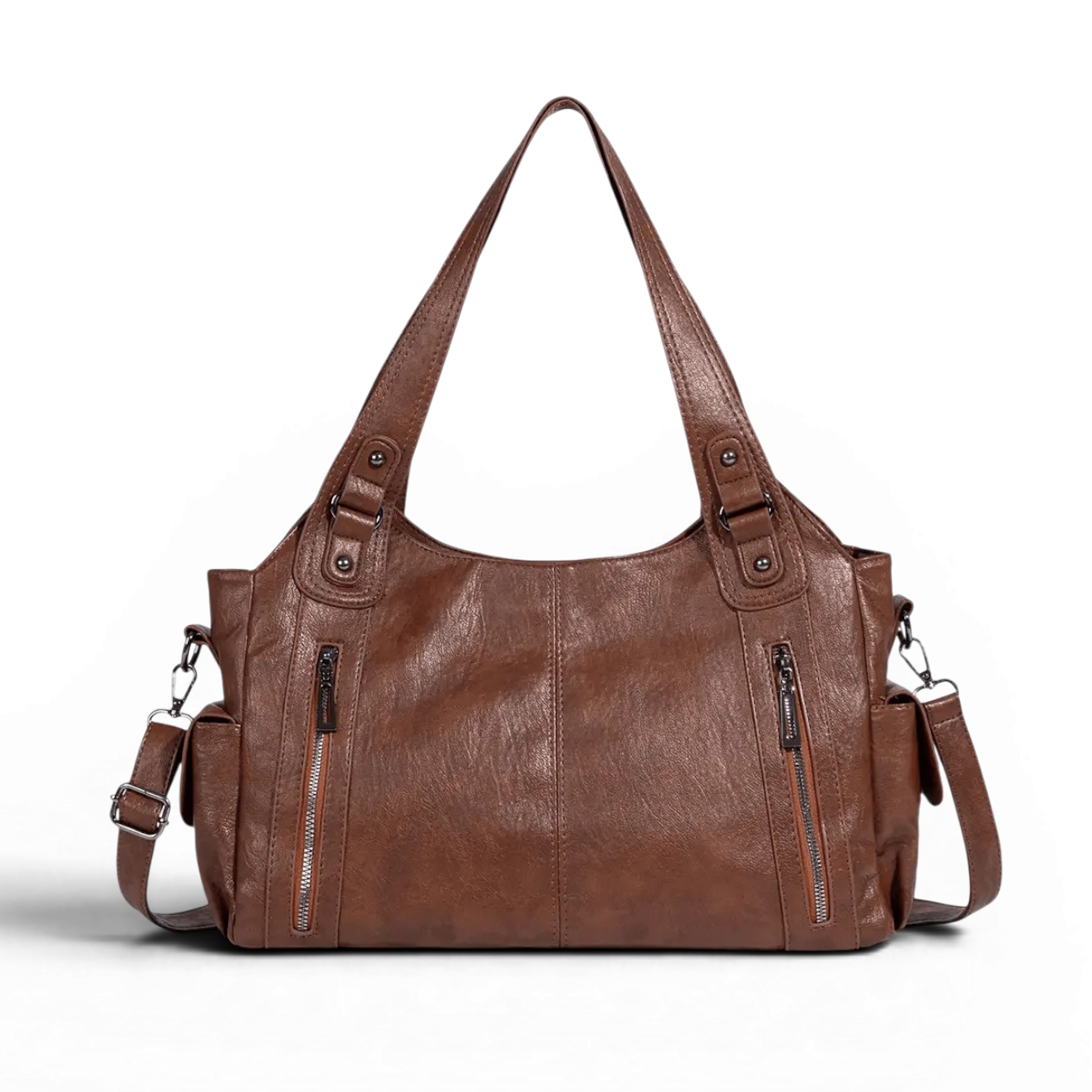 Beige Zip Tote Handbag for Everyday Use