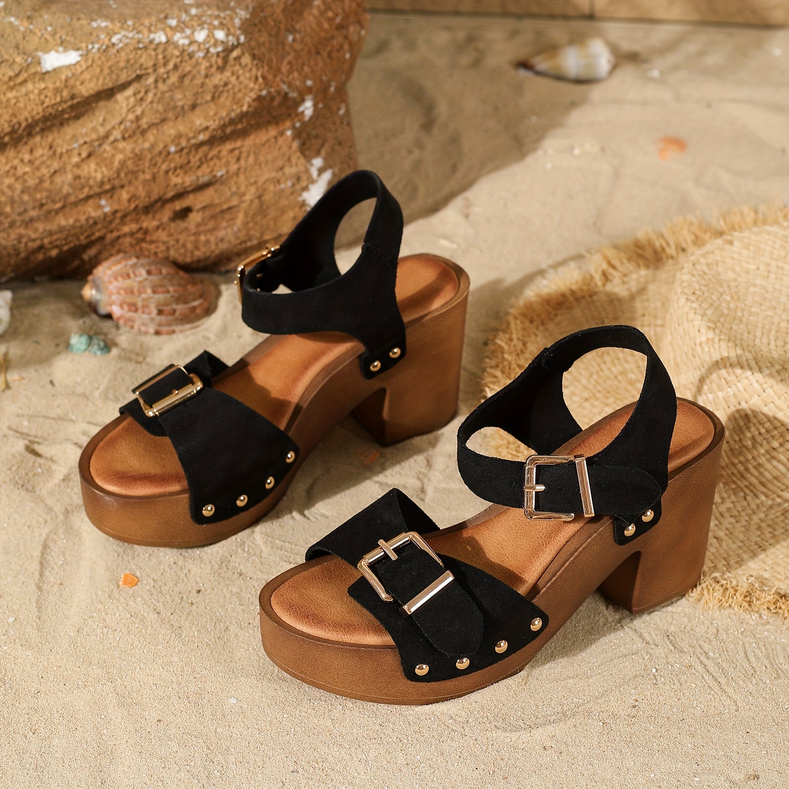 Platform Sandals With Ankle Strap