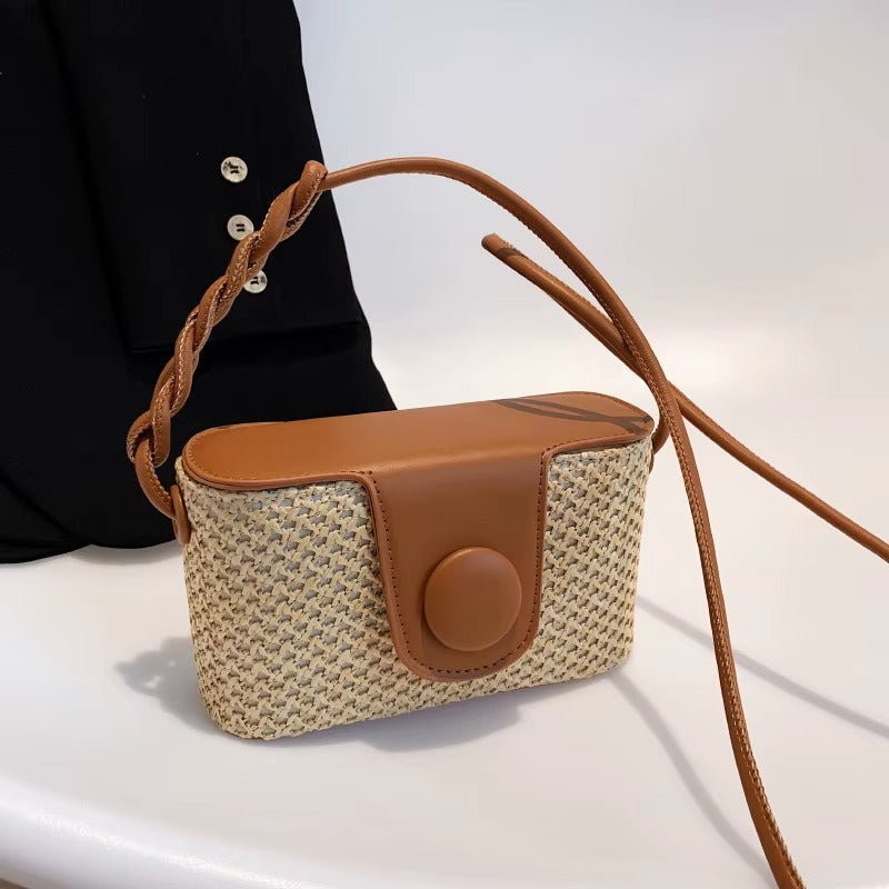 Woven Straw Crossbody Bag