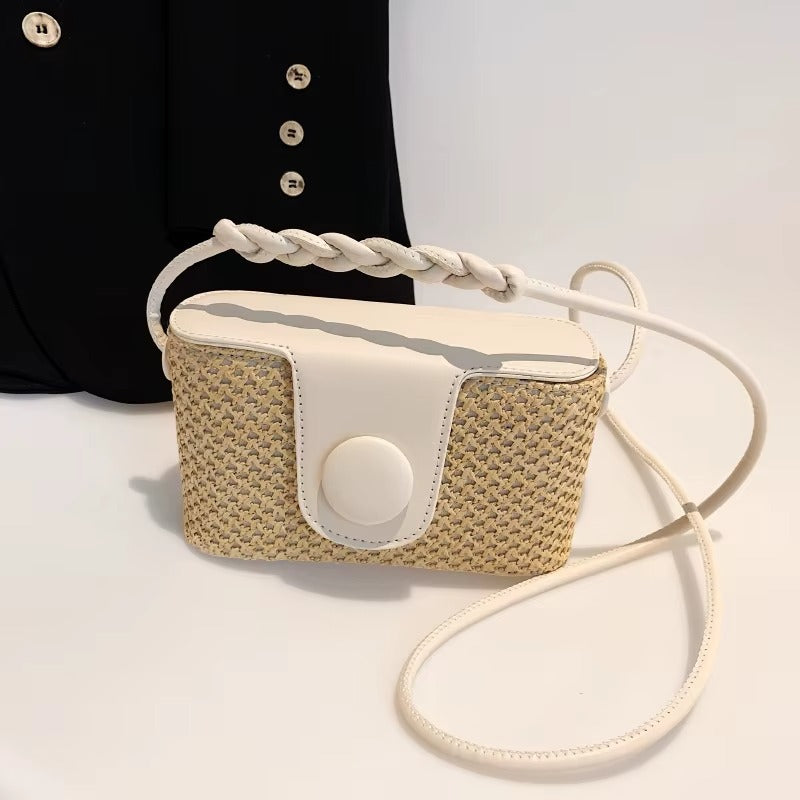 Woven Straw Crossbody Bag
