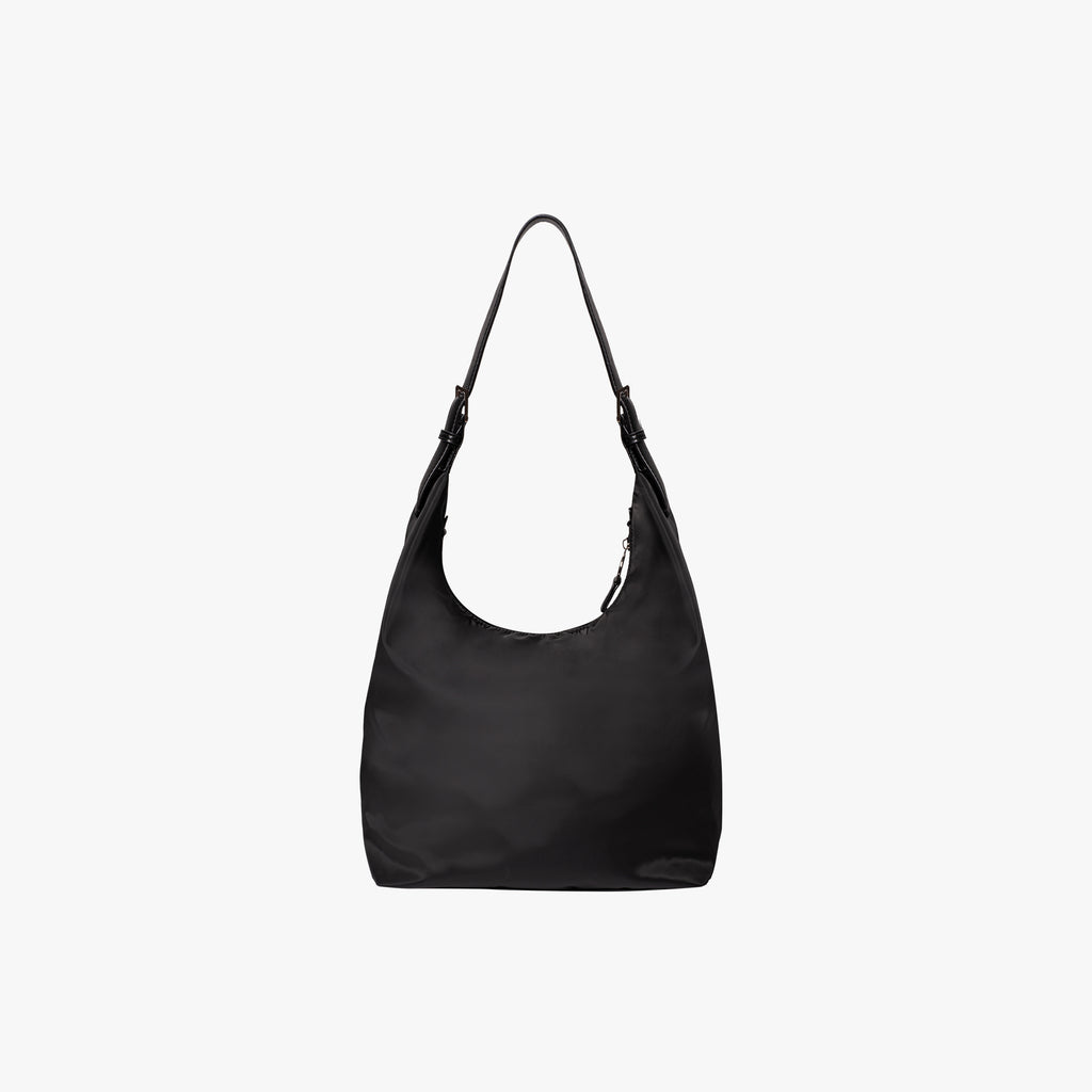 Nylon Hobo Shoulder Bag – Olives