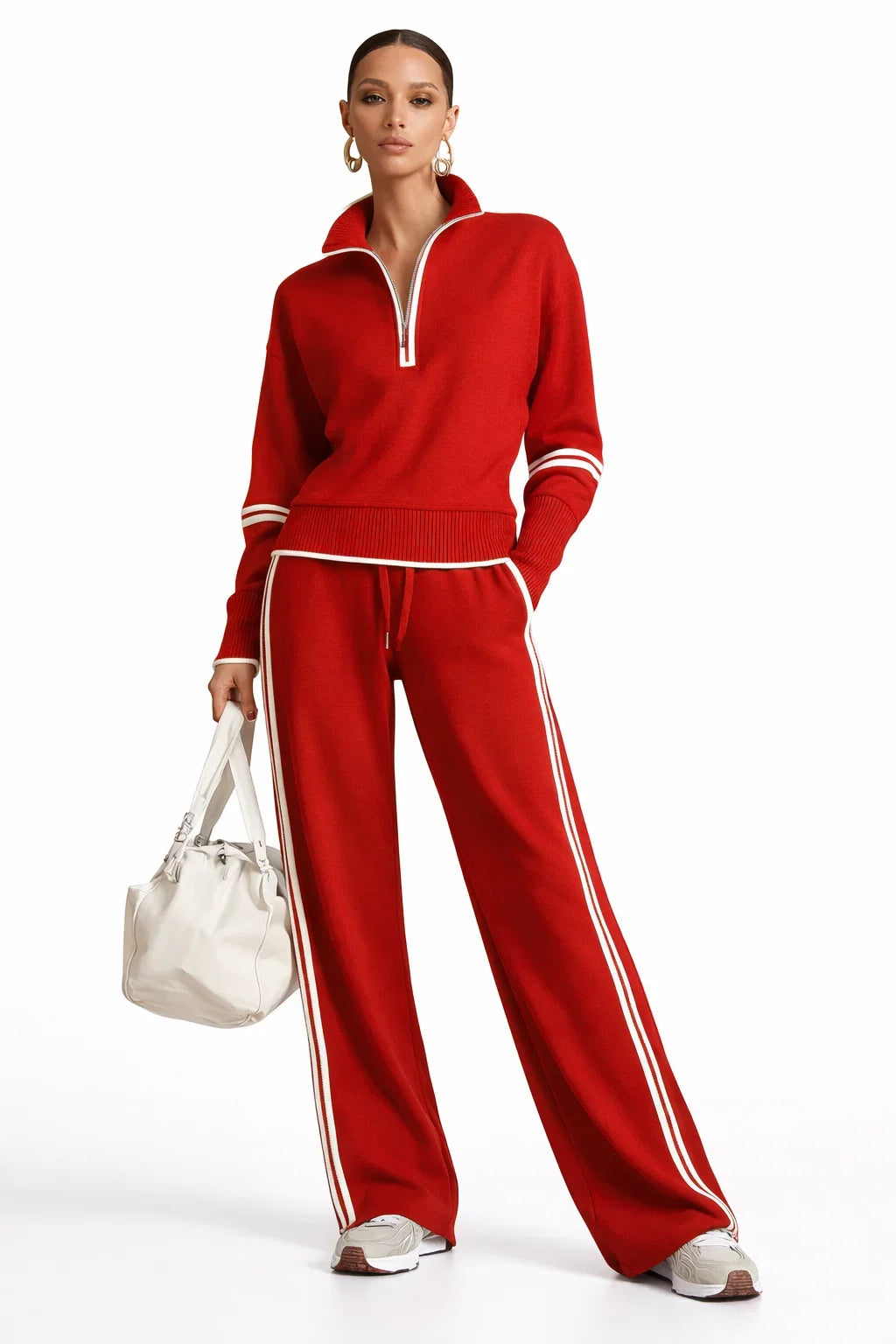 Women's Soft-Touch Wide-Leg Two-Piece Set