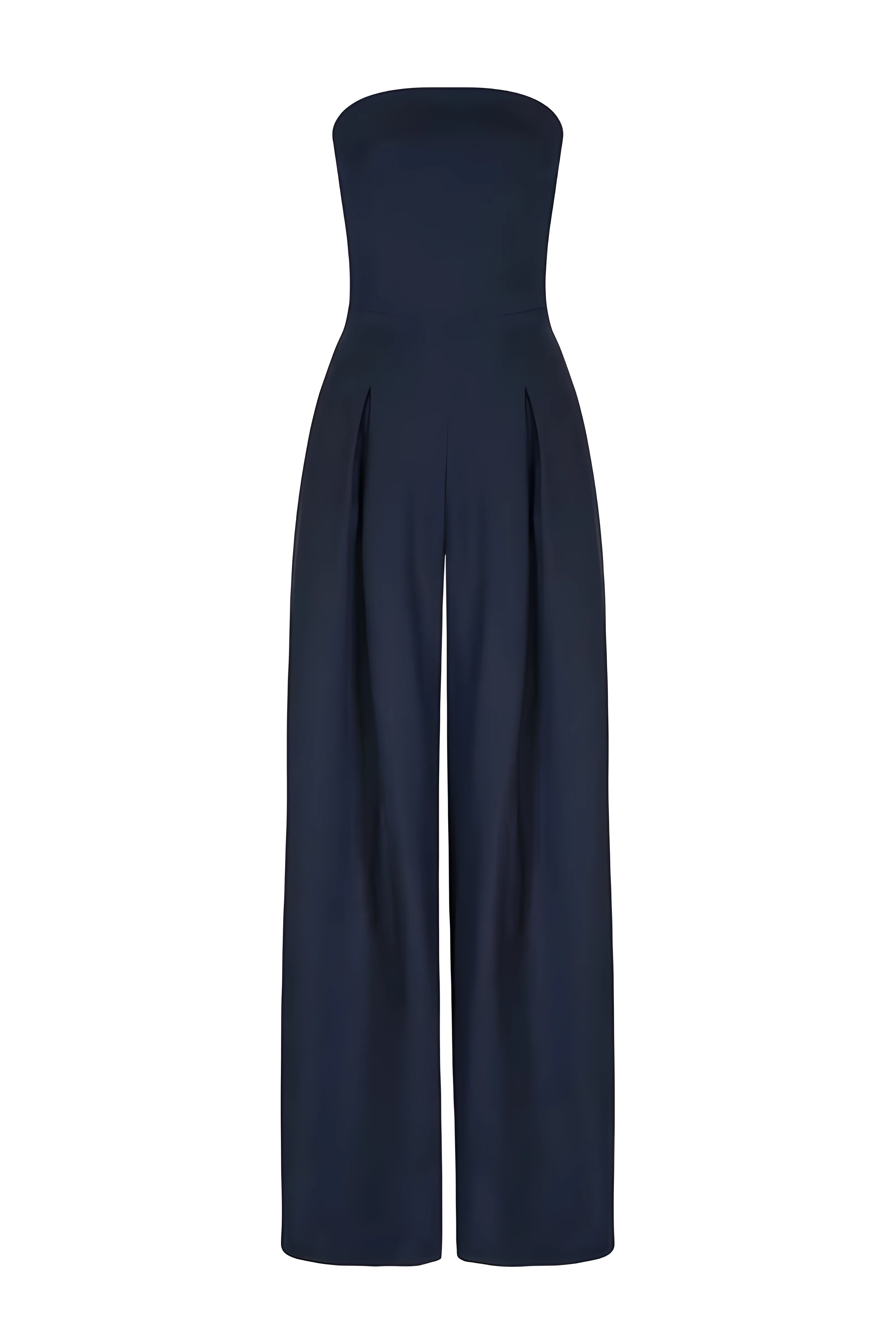 Strapless jumpsuit designed for effortless day-to-night dressing