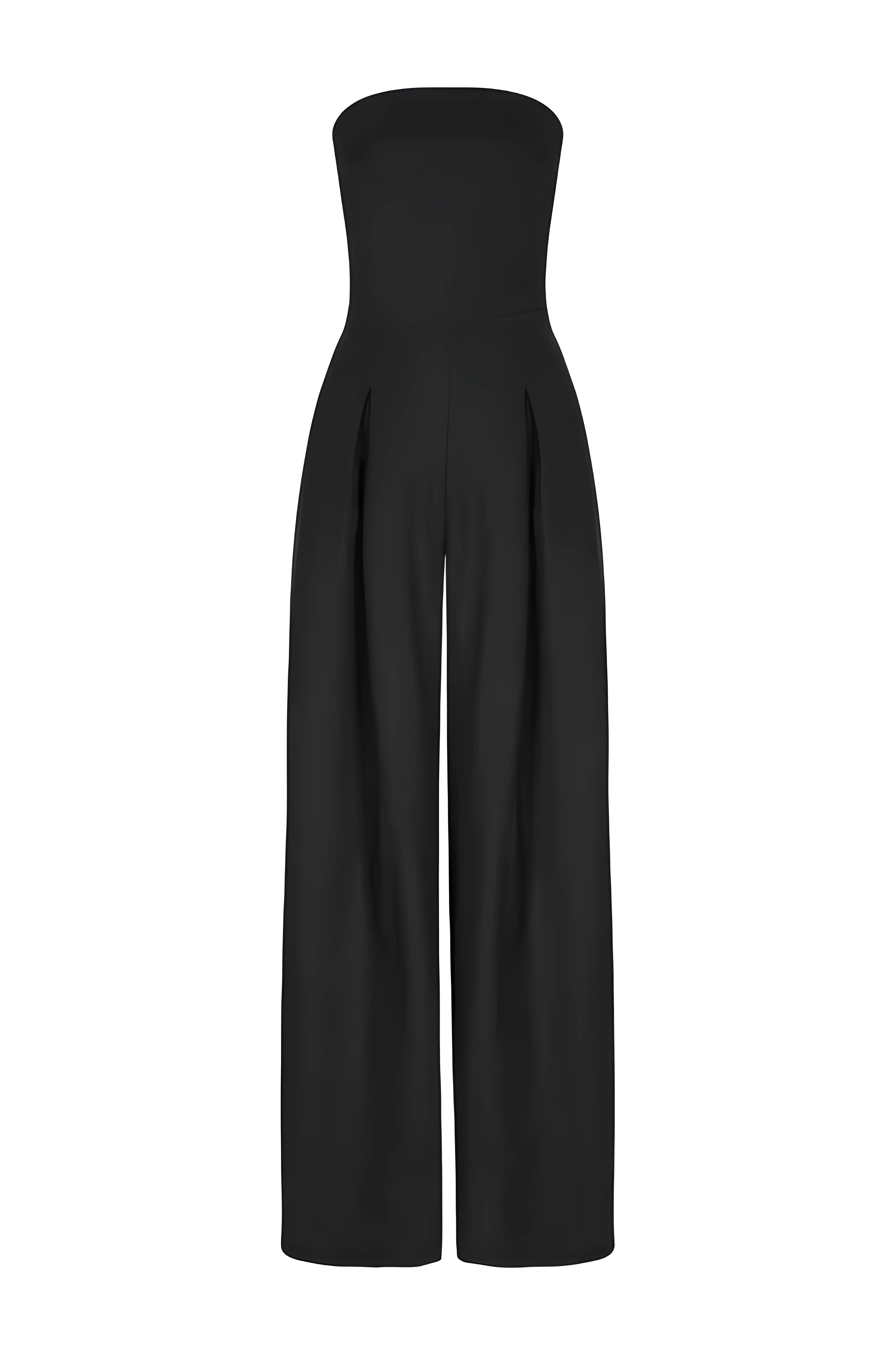 Elegant strapless jumpsuit for dinners, parties, and special events