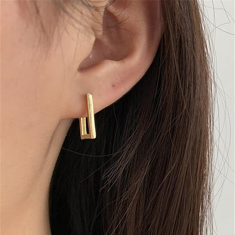 Rectangular Metal Earrings