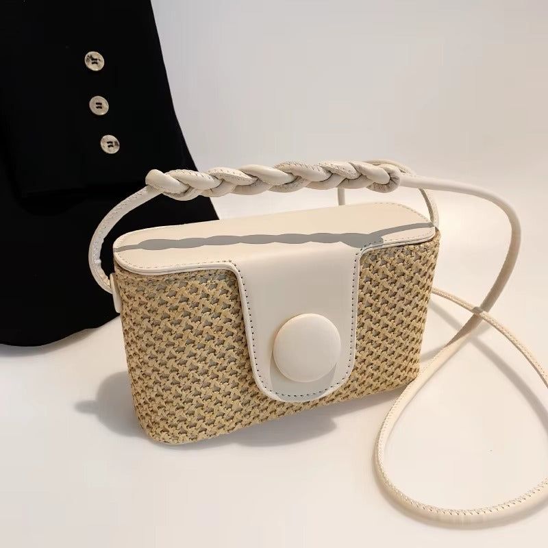 Woven Straw Crossbody Bag