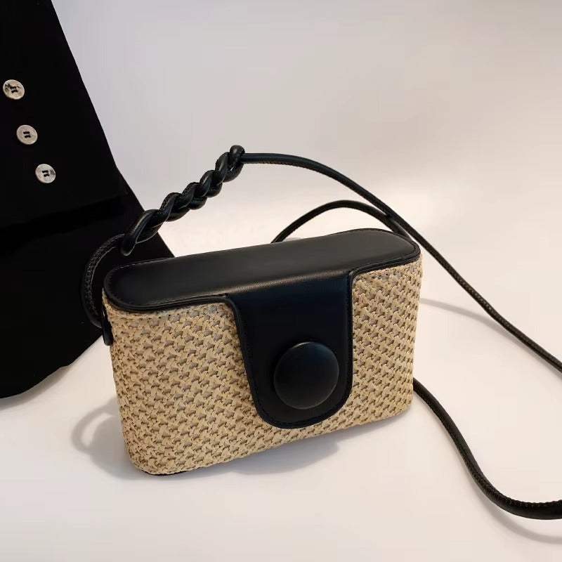 Woven Straw Crossbody Bag