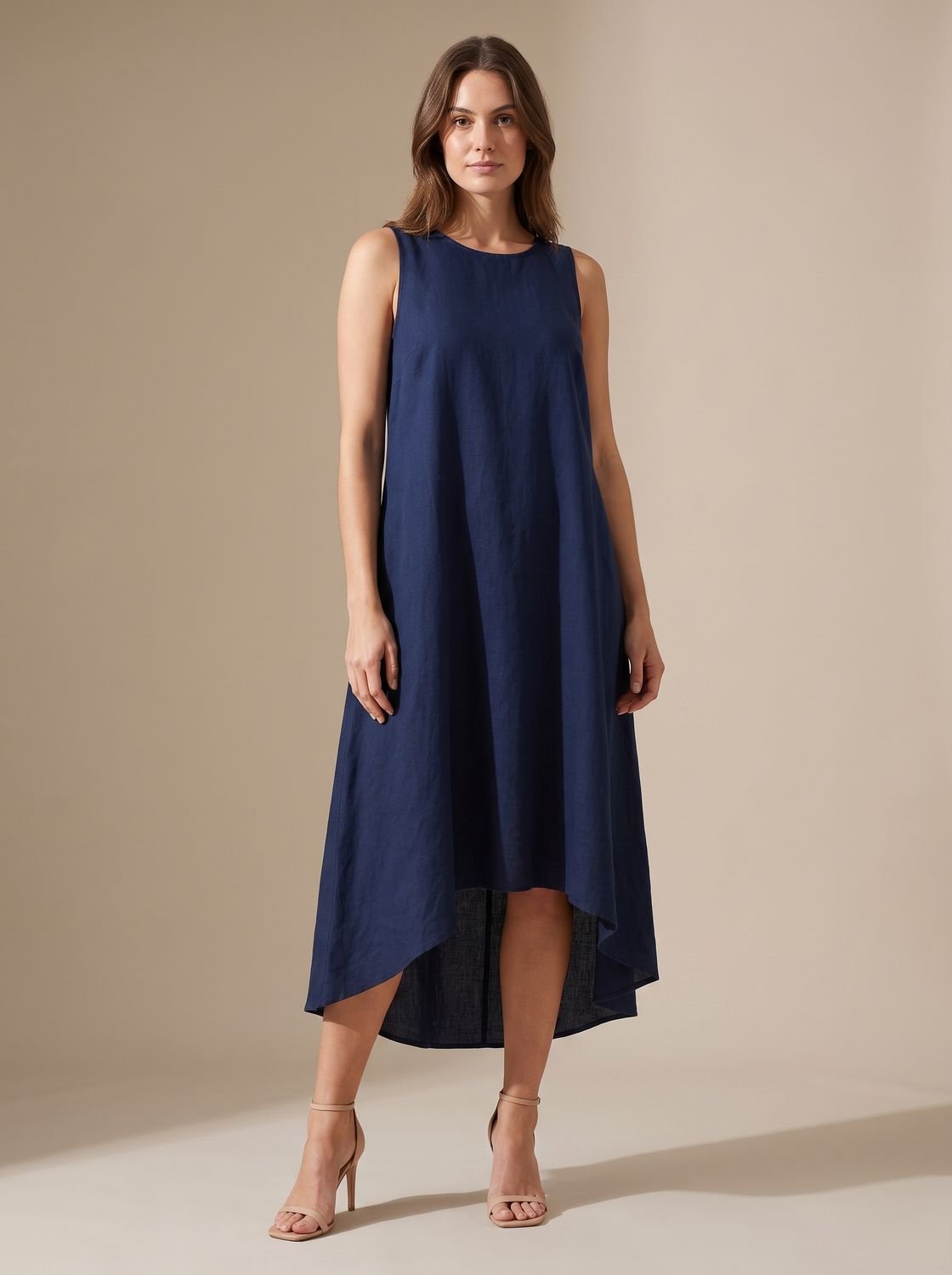 Women's Boho Sleeveless High-Low Midi Dress