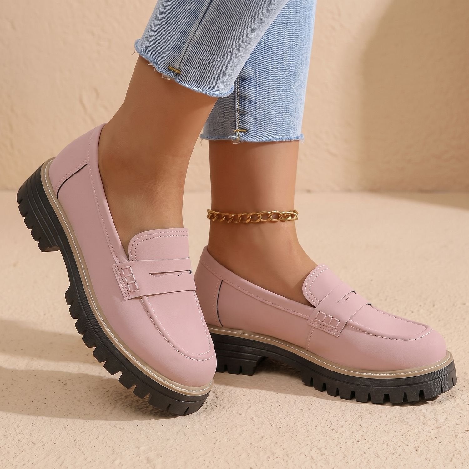 Women's Cushioned Platform Penny Loafers